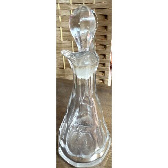 Vintage Glass Cruet With Stopper For Oil & Vinegar - Picture 3 of 3